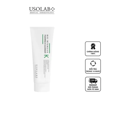 Gel Rửa Mặt Dịu Nhẹ Usolab Bio Intensive Foaming K Cleanser 120ml - Sạch Sâu, Dưỡng Ẩm, Phù Hợp Da Nhạy Cảm, Chống Oxy Hóa