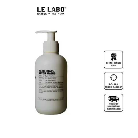Nước Rửa Tay Le Labo - Savon Mains 250ml, Hương Nước Hoa Sang Trọng, Kháng Khuẩn, Duy Trì Độ Ẩm Da Tay