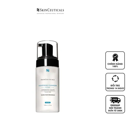 Bọt Rửa Mặt Dịu Nhẹ Skinceuticals Soothing Cleanser Foam 150ml - Sữa Rửa Mặt Cho Da Nhạy Cảm, Làm Sạch Và Dưỡng Ẩm Nhanh Chóng