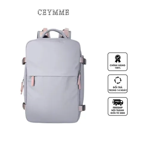 Balo du lịch Ceymme chống nước cho laptop 15,6 inch - Balo thời trang nữ đa năng, chịu lực tốt, chống trộm, nhiều ngăn tiện lợi