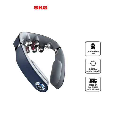 Máy massage cổ xung điện SKG G7 Pro-Fold - Thiết bị massage hiện đại, 9 đầu massage độc lập, 6000Hz, đa chế độ massage và nén nhiệt nóng