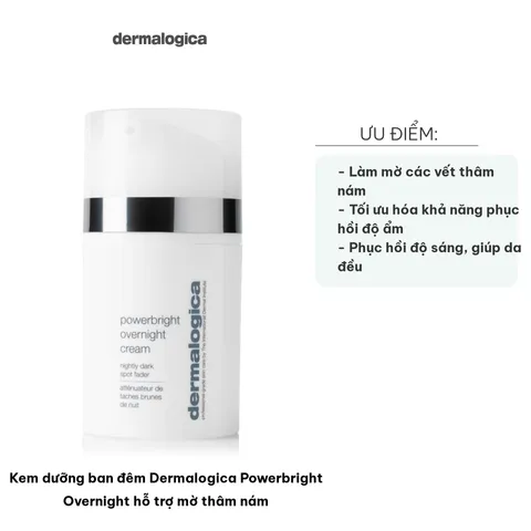 Kem Dưỡng Ban Đêm Dermalogica Powerbright Overnight - Hỗ Trợ Mờ Thâm Nám, Dưỡng Ẩm & Làm Sáng Da 50ml
