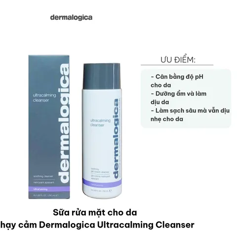 Sữa Rửa Mặt Dermalogica Ultracalming Cleanser 250ml - Dành Cho Da Nhạy Cảm, Làm Dịu, Không Gây Kích Ứng, Phục Hồi Da Mềm Mịn