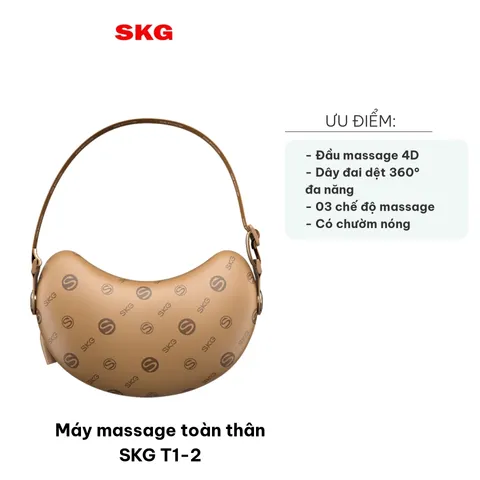 Máy massage toàn thân SKG T1-2 - Thiết bị massage 4D với đai đeo 360° đa năng cho cảm giác thư giãn tuyệt vời mọi lúc, mọi nơi