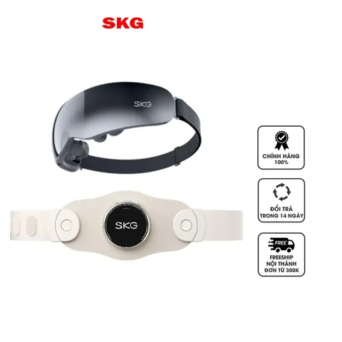Combo Máy Massage Lưng SKG K3-2 & Mắt SKG E7 - Thiết Bị Giải Tỏa Căng Thẳng, Giảm Đau Mỏi Hiệu Quả Tại Nhà