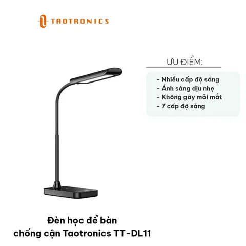 Đèn Học Để Bàn Chống Cận Taotronics TT-DL11 - 5 Chế Độ Ánh Sáng, Điều Chỉnh Linh Hoạt, Tiết Kiệm Năng Lượng, Phù Hợp Học Tập và Nghỉ Ngơi