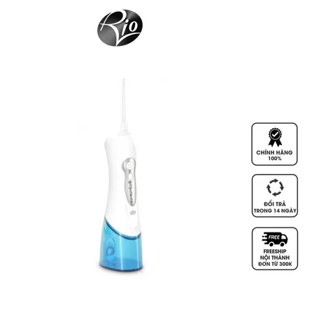 Máy tăm nước cầm tay Rio Dcir - 3 chế độ phun 360 độ, làm sạch răng miệng nhanh chóng, sạc USB, chống nước IPX7, nhẹ nhàng và thuận tiện mang theo
