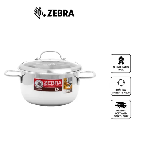 Nồi Inox Zebra Extreme Infinity 3 Đáy - Nắp Kính Chịu Lực, Dùng Được Các Loại Bếp, Tiết Kiệm Nhiên Liệu, Thiết Kế Sang Trọng