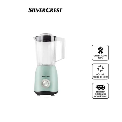 Máy Xay Sinh Tố Silver Crest SC-08 1500W - Cối 1.5L, Lưỡi Dao Bằng Thép Không Gỉ, Xay Trái Cây và Rau Củ Nhuyễn Mịn