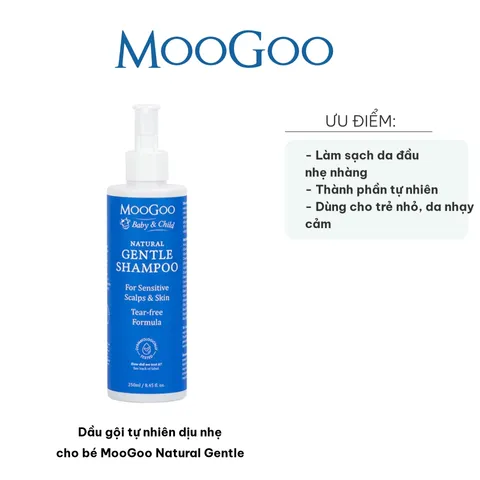Dầu Gội Tự Nhiên Dịu Nhẹ Cho Bé MooGoo 250ml - An Toàn, Không Cay Mắt, Chăm Sóc Tóc Mềm Mại Cho Trẻ Emil