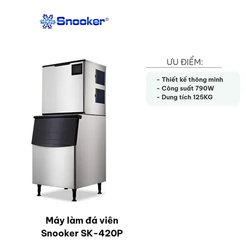 Máy làm đá viên Snooker SK-420P - Công suất 790W, sản xuất 190kg đá/ngày, thiết kế hiện đại và tiện lợi cho mọi không gian