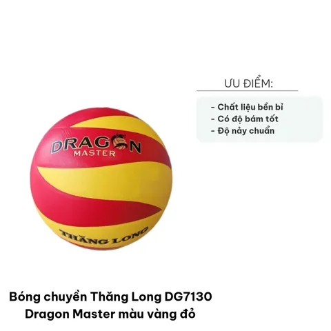 Bóng Chuyền Thăng Long DG7130 Dragon Master Màu Vàng Đỏ - Dụng Cụ Thể Thao Chất Lượng Cao Cho Vận Động Viên Thi Đấu Và Tập Luyện