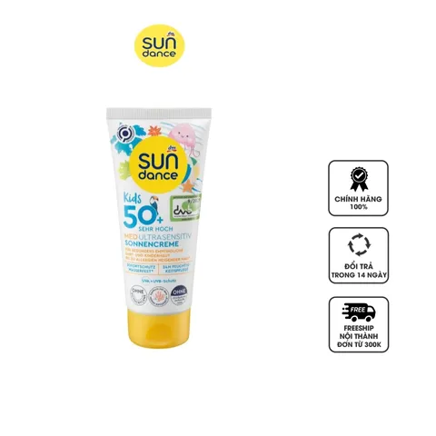 Kem Chống Nắng Trẻ Em Sundance MED Ultra Sensitiv Kids SPF50+ - Dưỡng Ẩm, Bảo Vệ Da Nhạy Cảm, Không Chứa Octocrylene, 100ml