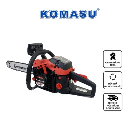 Máy Cưa Xích Komasu CS75 - Chuyên Dụng Cưa Gỗ và Thân Cây Lớn, Hiệu Suất Cao, Thiết Kế Hiện Đại, Dễ Sử Dụng