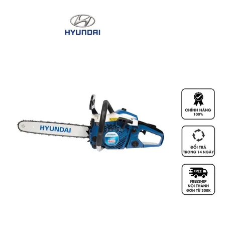 Máy Cưa Xích Hyundai HD-4111 - Động Cơ 2 Thì 1500W, Thích Hợp Cưa Xẻ Gỗ Nhỏ | Thiết Kế Nhỏ Gọn, Hiệu Suất Cao