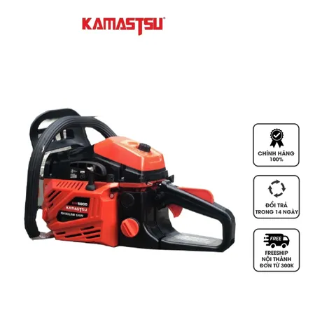 Máy Cưa Xích Chạy Xăng Kamastsu KM5800, Động Cơ 2 Thì - Hiệu Suất Vượt Trội, Tiết Kiệm Nhiên Liệu, Thiết Kế Chắc Chắn, Chống Rung Tốt