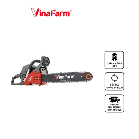 Máy Cưa Xích Vinafarm VNCS5900 - Công Suất 2.5 KW, Dung Tích 52 cc, Lam 20 inch, Thích Hợp Cho Làm Vườn Và Thợ Mộc