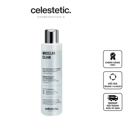 Nước Tẩy Trang Sạch Sâu Celestetic Micellar Clean 200ml - Cấp Ẩm, Loại Bỏ Bụi Bẩn, Tạp Chất Cho Mọi Loại Da