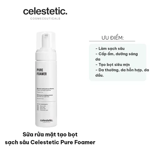 Sữa Rửa Mặt Tạo Bọt Sạch Sâu Celestetic Pure Foamer - Bọt Mịn, Cấp ẩm, Phù Hợp Với Da Nhạy Cảm 200ml