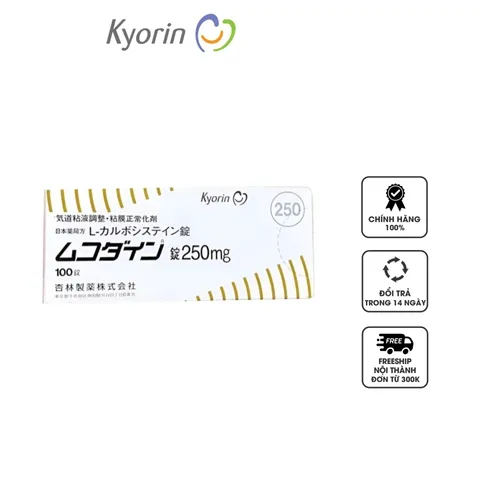 Viên uống Kyorin 250mg Nhật Bản - Hỗ trợ giảm nghẹt mũi, điều chỉnh chất nhầy, 100 viên - Thực phẩm chức năng sức khỏe đường hô hấp