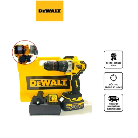 Máy Khoan Pin Dewalt Autolock Đầu Kẹp 13mm - Gọn Nhẹ, Dễ Dùng, Thích Hợp Cho Thợ Chuyên Nghiệp, Khoan Tường Và Bắn Vít Tôn Gỗ