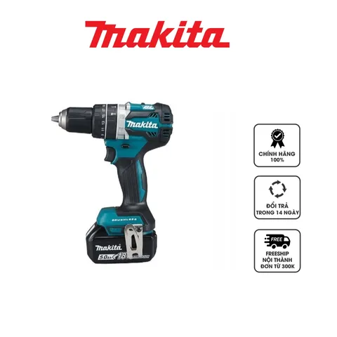 Máy Khoan Vặn Vít Dùng Pin Makita DDF484RFE 18V - Thiết Kế Không Dây, Tốc Độ 2000 V/P, Công Suất Mạnh Mẽ, Hỗ Trợ Khoan Gỗ Kim Loại