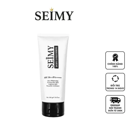 Kem Dưỡng Thể Chống Nắng Seimy Body Gold White SPF 50 - Bảo Vệ Da Khỏi Tia UV, Dưỡng Trắng Da Tự Nhiên, Dưỡng Ẩm Mịn Màng