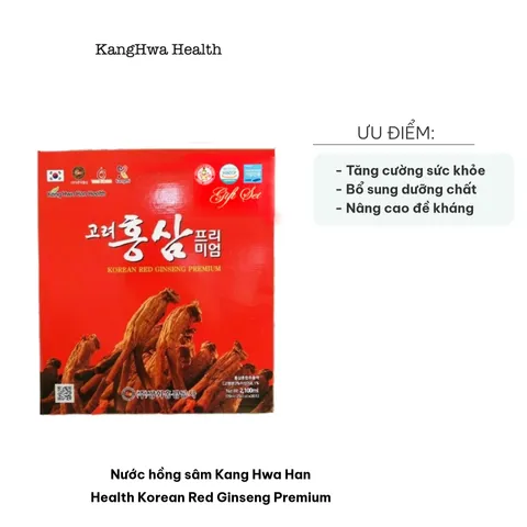 Nước Hồng Sâm Kang Hwa Premium 70ml - Đặc Sản Hàn Quốc Tăng Cường Sức Khỏe, Dưỡng Chất Cho Người Cao Tuổi