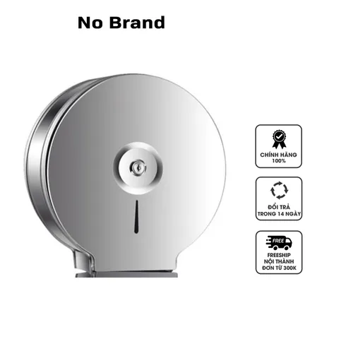 Hộp Đựng Giấy Vệ Sinh Inox Cuộn Lớn Gắn Tường - Thiết Kế Sang Trọng, Chống Va Đập, Dễ Dàng Sử Dụng, Phù Hợp Nhà Hàng, Khách Sạn