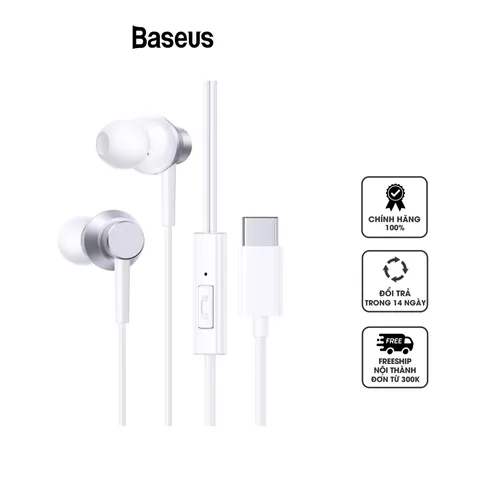 Tai nghe Baseus Encok CZ11 Wired Earphones Type-C - Âm thanh sống động, thiết kế hiện đại, tích hợp microphone, trải nghiệm nghe tuyệt vời