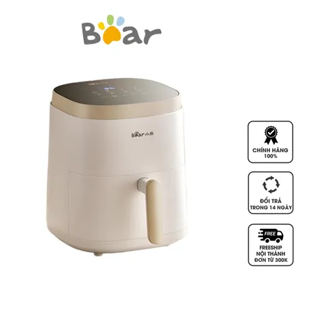 Nồi Chiên Không Dầu 5L Bear QZG-D15W1 - Công Suất 1500W, Nướng Đồ Ăn Ngon Lành, Đa Dạng Chế Độ Nấu, Dễ Dàng Sử Dụng