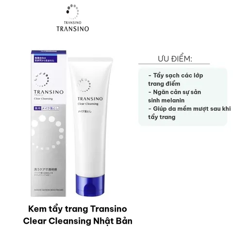 Kem Tẩy Trang Transino Clear Cleansing Nhật Bản 120ml - Tẩy Trang Sâu, Dưỡng Ẩm, Phù Hợp Da Nhạy Cảm - Đem Lại Cảm Giác Tươi Mát