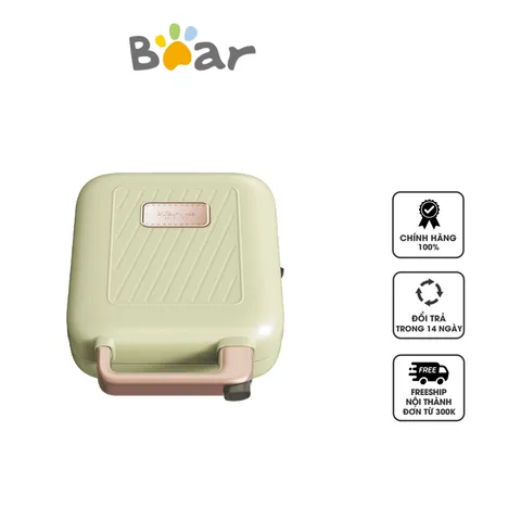 Máy Nướng Bánh Mì 2 Khay Bear C06M1 600W - Nướng Đều Bánh Sandwich Tự Động, Thiết Kế Gọn Nhẹ, An Toàn, Chống Dính