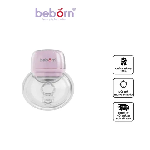 Máy Hút Sữa Điện Rảnh Tay Không Dây Beborn WBP02 - 4 Chế Độ Hút êm, Phễu Silicon Siêu Mềm, Độ Ồn Thấp, Dung Tích 210ml