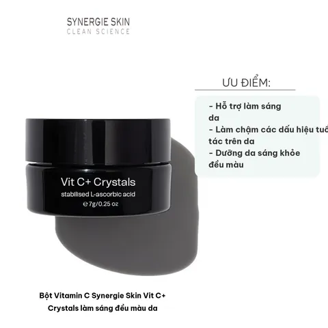 Bột Vitamin C Synergie Skin Vit C+ Crystals 7g - Làm sáng da, đều màu, chống lão hóa, phù hợp mọi loại da