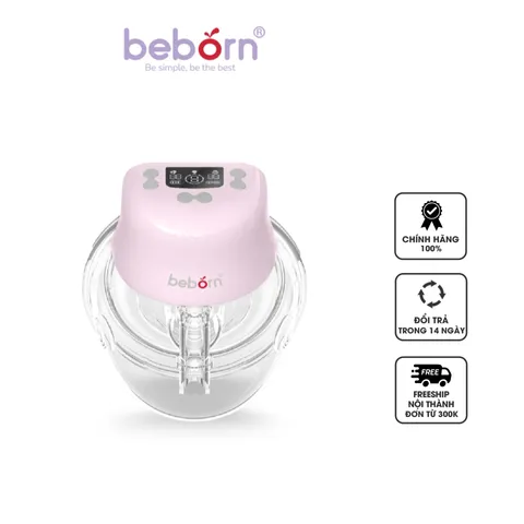 Máy Hút Sữa Điện Rảnh Tay Không Dây Beborn Pezzo 1 WBP01 - Thiết Kế Nhẹ, Tiện Lợi, Cốc 240ml, 3 Chế Độ Hoạt Động Cho Mẹ