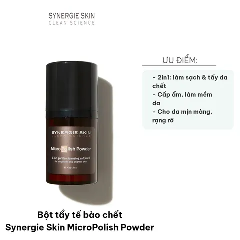 Bột Tẩy Tế Bào Chết Synergie Skin MicroPolish Powder - Làm Sạch & Tái Tạo Da Tươi Sáng, Chiết Xuất Bột Cám Gạo, Dưỡng Ẩm Cao