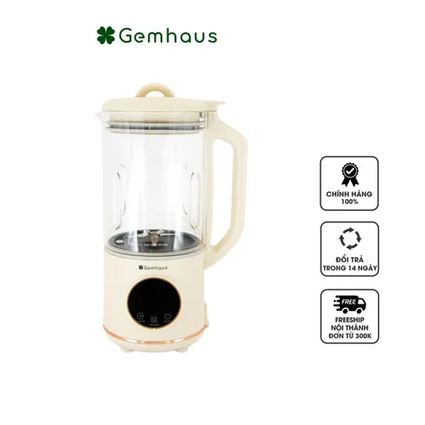 Máy Làm Sữa Hạt Gemhaus GH150 6in1 Dung Tích 1.2L - Xay Đậu Cà Phê, Ngũ Cốc, Nước Ép Rau Củ, Cối Thủy Tinh Chịu Nhiệt