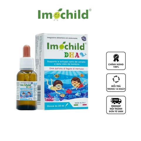 Siro Imochild DHA 20ml - Bổ Sung DHA Hỗ Trợ Phát Triển Não Bộ và Thị Lực Cho Trẻ Từ 6 Tháng Tuổi