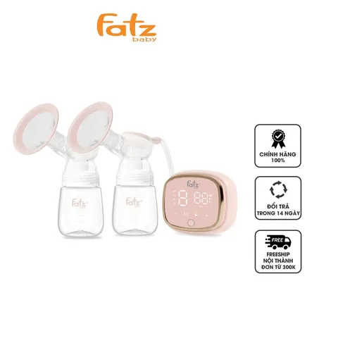 Máy hút sữa điện đôi Fatzbaby Resonance 6 FB1102VN - Tiện lợi, 9 cấp độ hút, pin sạc, tiết kiệm thời gian cho mẹ, tăng sản lượng sữa cho bé