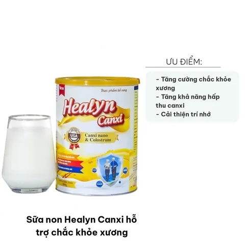 Sữa Non Healyn Canxi 900g - Hỗ Trợ Chắc Khỏe Xương, Tăng Cường Hấp Thụ Canxi, Dinh Dưỡng Thiên Nhiên, Giảm Nguy Cơ Thoái Hóa