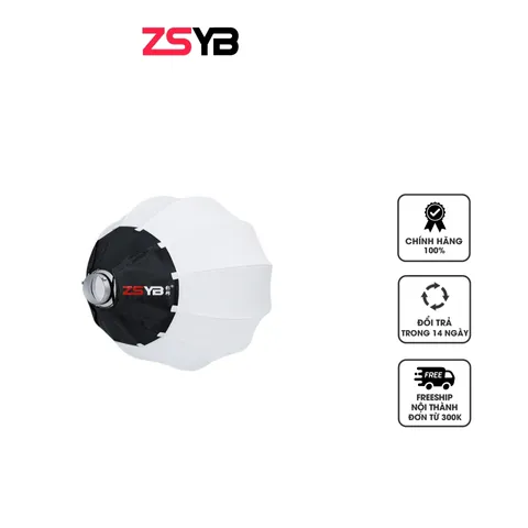 Softbox cầu ZSYB S65 - Phân tán ánh sáng tốt 65cm, Gấp gọn, Kim loại, Ngàm Bowen - Thiết bị chiếu sáng chuyên nghiệp