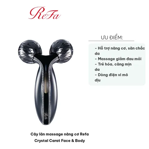 Cây Lăn Massage Nâng Cơ Refa Crystal Carat Face & Body - Thiết Kế Sang Trọng, Giúp Săn Chắc Da Mặt, Ngăn Ngừa Chảy Xệ