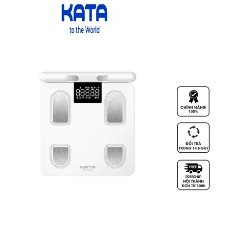 Cân Sức Khỏe Điện Tử KATA CS10E - Cân Thông Minh 8 Điểm Điện Cực, Kết Nối App Feelfit, Mặt Kính Cường Lực Chịu Lực Tốt
