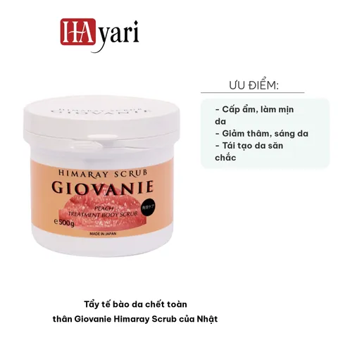 Tẩy Tế Bào Da Chết Toàn Thân Giovanie Himaray Scrub Nhật Bản - Sản Phẩm Chăm Sóc Da Mịn Màng, Sáng Khỏe, 500g