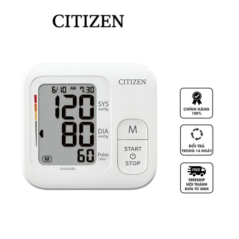 Máy Đo Huyết Áp Bắp Tay Citizen CHUG330 - Kỹ Thuật Cao, Kết Quả Chính Xác, Dễ Dàng Sử Dụng, Thích Hợp Cho Gia Đình