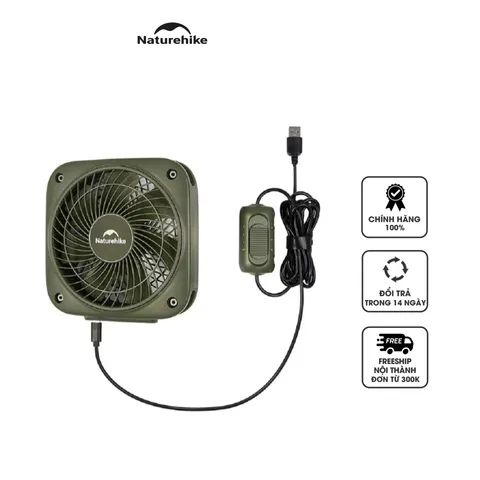 Quạt Mini Cắm Trại Naturehike CNK2300DQ018 - Thiết Kế Nhỏ Gọn, 3 Chế Độ Gió, Dễ Dàng Sử Dụng Cho Đi Phượt, Dã Ngoại