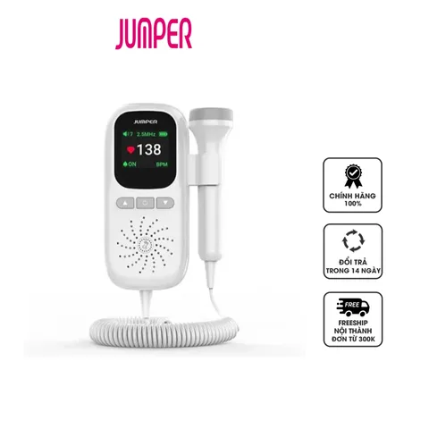 Máy Đo Tim Thai Cá Nhân Pin Sạc Jumper JPD-100F - Thiết Bị Theo Dõi Nhịp Tim Thai Nhi Tại Nhà, Dễ Dàng Sử Dụng