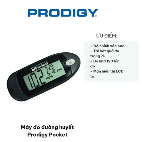 Máy Đo Đường Huyết Prodigy Pocket Nhỏ Gọn, Dễ Sử Dụng, Đọc Kết Quả Nhanh Chóng Chỉ Trong 7 Giây - Thiết Bị Y Tế Hữu Ích