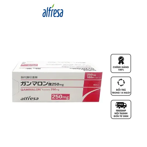 Viên uống bổ não Gammalon 250mg Nhật Bản - Hỗ trợ trí nhớ, cải thiện rối loạn thần kinh hiệu quả từ GABA, hộp 100 viên.